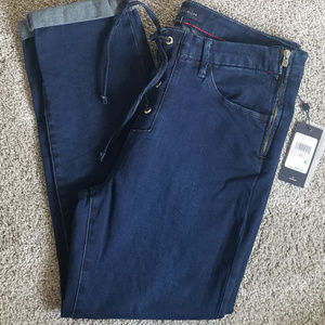 Tommy Hilfiger Women's Lace-Up Cuffed Jeans